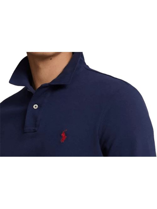 Polo da uomo manica lunga colore navy POLO RALPH LAUREN | 710681126038